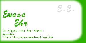 emese ehr business card